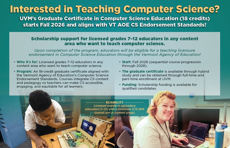Vermont Teaching Academy Offerings at VT EPSCoR